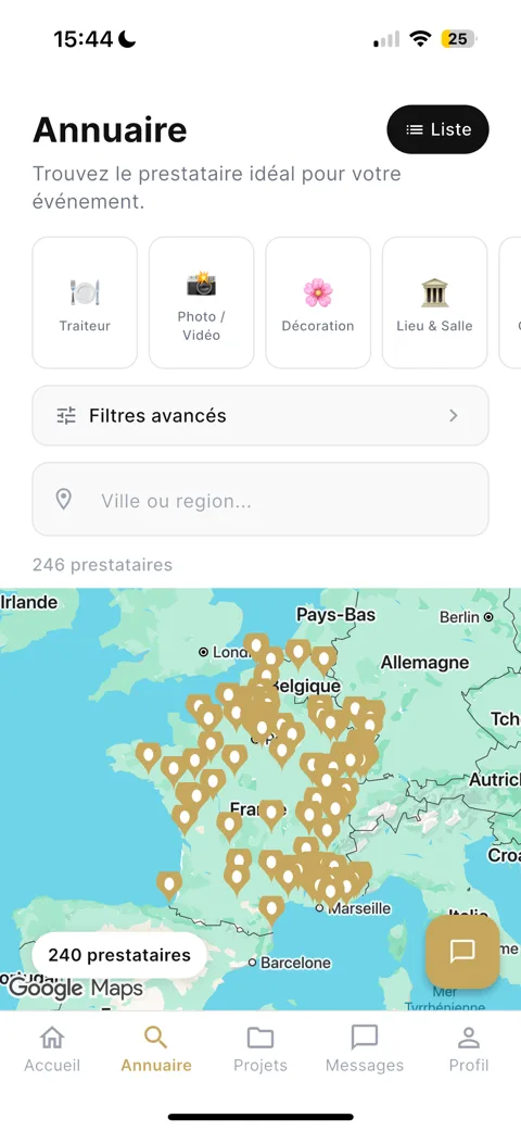 Central Events — annuaire des prestataires