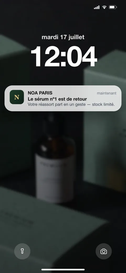 Notifications push — pour une marque e-commerce